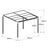 Pergola LINA - 392 x 308 x 263 cm