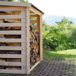 Abri bûches Côme  - 224 x 127 x 180 cm