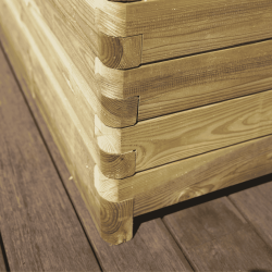 Bac à fleurs rectangulaire en bois Oléa - 150 x 50 x 50 cm