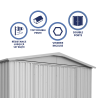 Abri de jardin en métal FRASER | 6,4m²