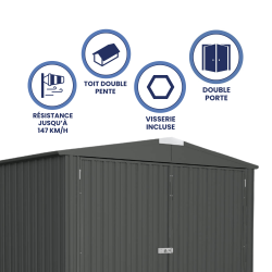 Garage en métal MELTON XL | 17,6 m²