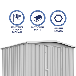 Abri de jardin en métal FRASER | 4,8m²