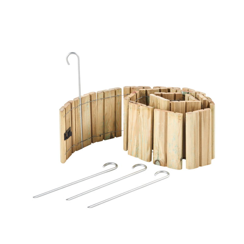 Bordure Cala enroulée, fonctionnement du produit sur fond blanc