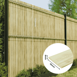 Lames d'occultation en bois OKULTO - Hauteur 193CM ép. 8cm