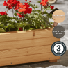 Bac à fleurs rectangulaire Freya - Mélèze - 60 x 21,5 x 19,5 cm