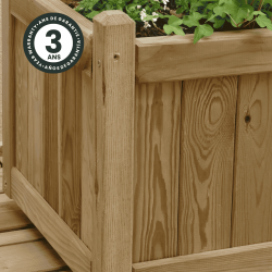 Bac à fleurs carré en bois Vendôme - 46 x 46 x 44 cm
