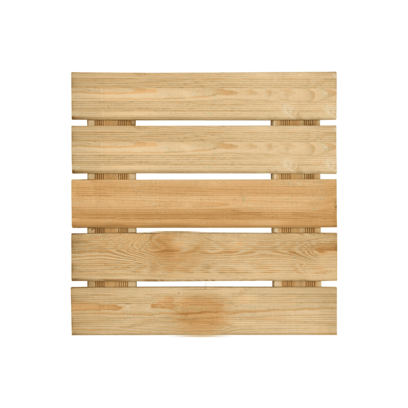 Dalle 50x50 lames rainurées produit sur fond blanc