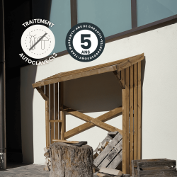 Mini abri-bûches OLBIA - 180 x 68 x 179 cm