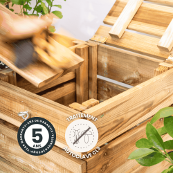 Composteur bac à fleurs 2 en 1 ESSENCIA - 70L