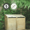 Cache poubelles double - 150 x 90 x 125 cm