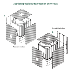 Cache récupérateur d'eau - KUBO 1000L - l105 cm  x L120 cm  x H153 cm