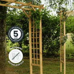 Arche de jardin en bois Passiflore