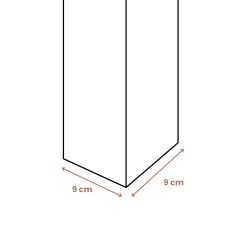 Schéma technique de la taille des poteaux du carport ou pergola adossable Henri