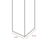 Schéma technique de la taille des poteaux du carport ou pergola adossable Henri
