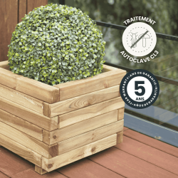 Bac à fleurs carré STOCKHOLM - 40 x 40 x 33 cm