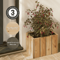 Jardinière Acanta - Mélèze - 41 x 28 x 28 cm