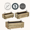Lot de 3 bacs à fleurs rectangles Baroque