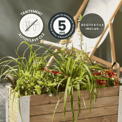 Bac Bambou - Traité - 80 x 30 x 43,5 cm