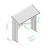 Mini abri-bûches OLBIA - 180 x 68 x 179 cm