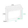 Abri bûches OLBIA - H183 x 220 x 75,5 cm