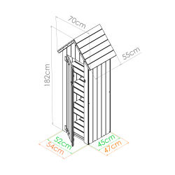 Armoire OPALE - H182 x 70 x 54,5 cm