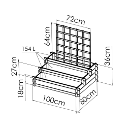 503235 - carré potager treillis ANGELIC - filaires