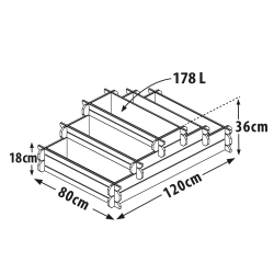 503238 - carré potager podium ANGELIC - filaire