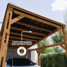 Structure carport en bois Elio en situation vue du dessous focus sur le traitement autoclave 4
