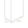 Schéma technique de la taille des poteaux de la structure du carport en bois Elio