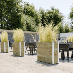 Bac Bambou - Traité - 100 x 30 x 78,5 cm