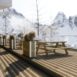 Bac Bambou - Traité - 100 x 30 x 78,5 cm