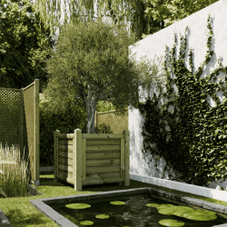 Bac Olivier en bois - 100 x 100 x 100 cm