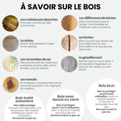 Icônographie sur les différentes informations du bois à connaître