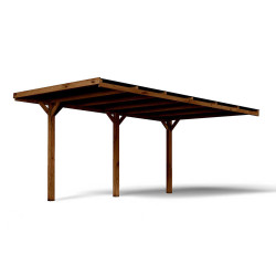 Carport adossable Victor, vue de 3/4