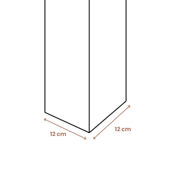 Schéma technique de la taille des poteaux du carport adossable Victor