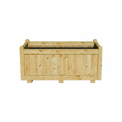 Bac à fleurs en bois rectangulaire Vendôme vue de face