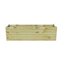 Bac à fleurs en bois oléa vue de face