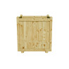 Bac à fleurs carré en bois 235L vue de face