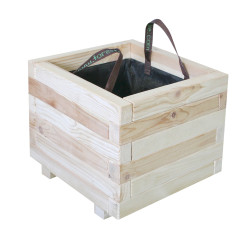 Bac à fleurs Bardane vue de 3/4 sur fond blanc