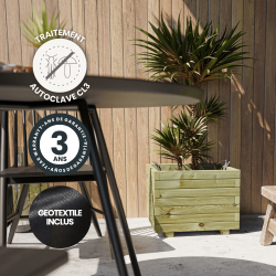 Bac à fleurs carré Baroque - 50 x 50 x 38 cm