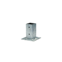 Support en acier galvanisé 9 cm à visser sur fond blanc