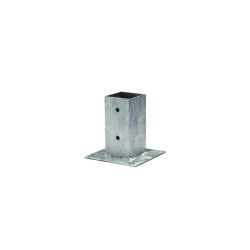Support en acier galvanisé 9 cm à visser sur fond blanc