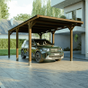 Carport Victor en ambiance en extérieur avec une voiture garée en dessous