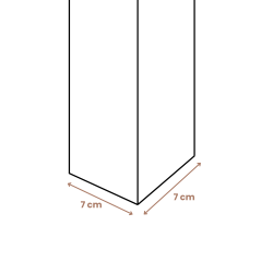 Schéma technique de la taille des poteaux de la pergola PATAGONIE