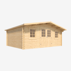 Abri de jardin STELO 17,6m² vue de 3/4