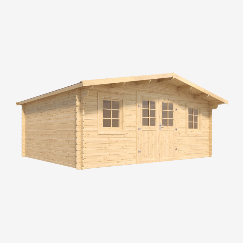 Abri de jardin STELO 17,6m² vue de 3/4