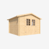 Abri de jardin VALLO avec fenêtre 7,5m² vue de 3/4
