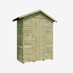 Armoire de jardin LEO vue de face avec la porte fermée