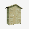 Armoire de jardin LEO vue de face avec la porte fermée