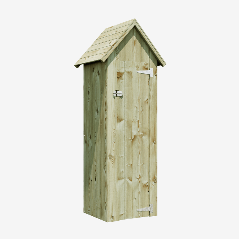 Armoire de jardin OPALE vue de face avec la porte fermée